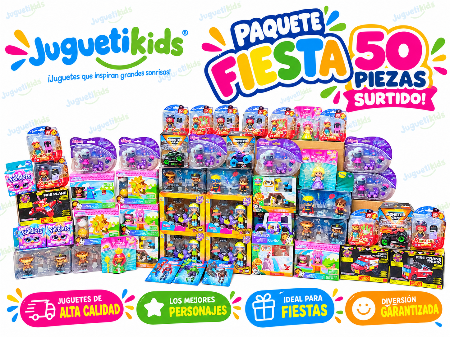 PAQUETE PIÑATA SURTIDA 50 JUGUETES